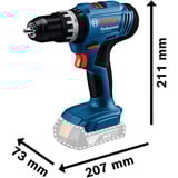 Bosch Akku-Schlagbohrschrauber GSB 18V-25  Professional, 18Volt blau/schwarz, 2x Li-Ion Akku 2,0Ah, L-Case Pick & Click