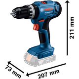 Bosch Professional Akku-Schlagbohrschrauber GSB 18V-25  Professional, 18Volt blau/schwarz, 2x Li-Ion Akku 2,0Ah, L-Case Pick & Click
