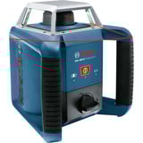 Bosch Rotationslaser GRL 400 H Professional blau/schwarz, rote Laserlinie, mit Laser-Empfänger LR 1, VARTA Ladegerät + Akkus, in L-BOXX
