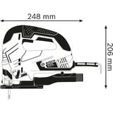 Bosch Stichsäge GST 90 BE Professional blau/schwarz, 650 Watt, Koffer