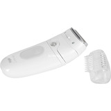 Braun Silk-épil 7 7-441, Epiliergerät weiß/silber, inkl. Rasieraufsatz, Trimmeraufsatz, Hautkontaktaufsatz, Mini-Körpertrimmer, Tasche, Reinigungsbürste, Ladekabel