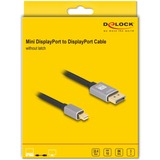 DeLOCK Kabel Mini DisplayPort > DisplayPort 1.4, 8K mit HDR schwarz/grau, 3 Meter