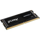 Kingston FURY SO-DIMM 8 GB DDR5-4800 (1x 8 GB) , Arbeitsspeicher schwarz, KF548S38IB-8, Impact, INTEL XMP