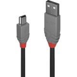 Lindy USB 2.0 Typ A an Mini-B Kabel, Anthra Line grau, 3m