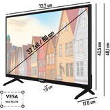 Telefunken XF32SN550SD, LED-Fernseher 80 cm (32 Zoll), schwarz, FullHD, Triple Tuner, SmartTV, DVD-Spieler