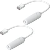 Ubiquiti Easy Cable Verlängerungskabel Cat.6a F/UTP, 2er Pack weiß, 15cm Kabel, wasserdichte Kappe
