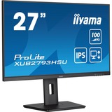 iiyama ProLite XUB2793HSU-B7, LED-Monitor 68.6 cm (27 Zoll), schwarz (matt), FullHD, IPS, ergonomischer Standfuß, USB-Hub, 100Hz Panel