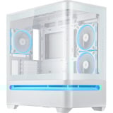 ASUS PRIME AP202 TG ARGB , Tower-Gehäuse weiß, Tempered Glass x 2