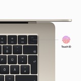 Apple MacBook Air (15") 2023 CTO, Notebook champagner, Polarstern, M2, 10-Core GPU, macOS Ventura, Deutsch, 1 TB SSD