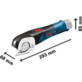 Bosch Professional Akku-Universalschere GUS 12V-300 Professional, Elektroschere blau, ohne Akku und Ladegerät, L-BOXX