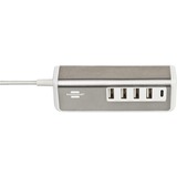 Brennenstuhl estilo USB-Multiladegerät weiß/edelstahl, 5x USB, PD 20 Watt