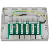 DeLOCK Mini Desktop Patchpanel 6 Port Cat.6a grau