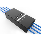 Digitus Konsolidierungspunkt-Box 4P Keystone mit Kabelmanager schwarz