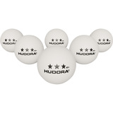 HUDORA Tischtennisbälle 3-Stern, 6 Stück, Ball weiß