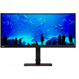 Lenovo ThinkVision T34w-20 Generalüberholt, LED-Monitor 86 cm (34 Zoll), schwarz, WQHD, VA, Curved, HDMI, DP, USB-C, USB-Hub