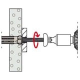 fischer Hohlraumdübel DuoHM 5x55 S PZ 25 Stück, mit Panhead-Schraube
