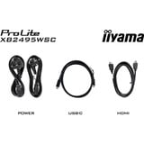 iiyama ProLite XB2495WSC-B1, LED-Monitor 61.1 cm (24 Zoll), schwarz (matt), WUXGA, IPS, HDMI, USB-C, USB-Hub, 100Hz Panel