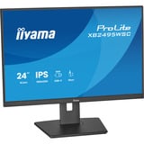 iiyama ProLite XB2495WSC-B1, LED-Monitor 61.1 cm (24 Zoll), schwarz (matt), WUXGA, IPS, HDMI, USB-C, USB-Hub, 100Hz Panel