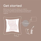 Beurer HK 77 Heaty smokey-taupe, Heizkissen taupe, Samtbezug