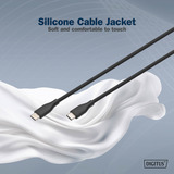 Digitus USB 2.0 Silikon-Anschlusskabel USB-C > USB-C schwarz, 1 Meter, PD, Laden mit bis zu 60 Watt