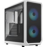 Fractal Design Focus 2 RGB White TG Clear Tint, Tower-Gehäuse weiß, Tempered Glass