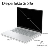 HP OmniBook 3 17-dg0050ngx, Notebook silber, Intel® Core™ Ultra 5 225U, Intel® Graphics, 8 GB DDR5, 256 GB (256 GB SSD), Windows 11 Home