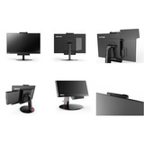 Lenovo ThinkCentre Tiny-In-One 24 Generalüberholt, LED-Monitor 60.45 cm (23.8 Zoll), schwarz, DisplayPort, USB, Webcam