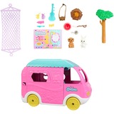 Mattel Barbie Chelsea 2-in-1 Camper, Spielfahrzeug mit 1 Puppe, 2 Haustieren und 15x Zubehör
