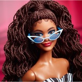 Mattel Barbie Signature Sammelpuppe zum 65. Jubiläum mit braunen Haaren und schwarz-weißer Robe