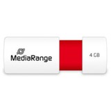 MediaRange Color Edition 4GB, USB-Stick weiß/rot, USB-A 2.0