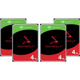 Seagate IronWolf NAS 4 x 4 TB Bundle, Festplatte SATA 6 Gb/s, 3,5", 4er Bundle