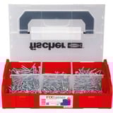fischer FixTainer PowerFast II Senkkopf TG/VG TX, Schrauben-Set 702 Teile, Teil- und Vollgewinde, verzinkt