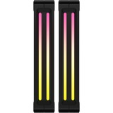 Corsair iCUE LINK QX140 RGB 140-mm-PWM-Lüfter, Gehäuselüfter schwarz, Starter-Kit