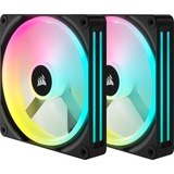 Corsair iCUE LINK QX140 RGB 140-mm-PWM-Lüfter, Gehäuselüfter schwarz, Starter-Kit