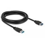 DeLOCK USB 3.2 Gen 1 Verlängerungskabel, USB-A Stecker > USB-A Buchse schwarz, 3 Meter, SuperSpeed