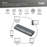Digitus DA-71154 USB M.2 SSD , Laufwerksgehäuse aluminium, SATA 6 Gbps USB 3.1