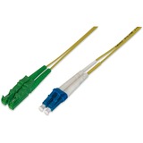 Digitus LWL Patchkabel Duplex, E2000 (8° APC) > LC (UPC) Stecker, Singlemode OS2 gelb, 5 Meter