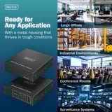 Digitus USB 3.2 Gen1 CAT Extender-Set, 5Gbps, 100 Meter, USB-Extender schwarz, Sendeeinheit + Empfängereinheit, 4 Ports: 3x USB-A, 1x USB-C