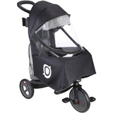 GLOBBER EXPLORER TRIKE Regenschutz, Abdeckplane schwarz/transparent