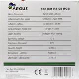Inter-Tech Argus RGB-Fan Set RS-08 120x120x25mm, Gehäuselüfter schwarz, 3er Set, inkl. Controller