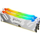 Kingston FURY DIMM 32 GB DDR5-6800 (2x 16 GB) Dual-Kit, Arbeitsspeicher weiß, KF568C36RWAK2-32, Renegade RGB, INTEL XMP