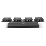 Lindy 4 Port HDMI & IR Splitter Extender, HDMI Splitter schwarz, inklusive Loop Out, 70m
