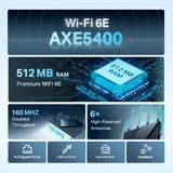 TP-Link Archer AXE75 AX5400 Tri-Band Wi-Fi 6E, Router schwarz