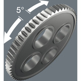 Wera Zyklop Speed-Knarre 8000 C Black Edition, 1/2" schwarz/grün, mit schwenkbarem Kopf