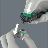 Wera Zyklop Speed-Knarre 8000 C Black Edition, 1/2" schwarz/grün, mit schwenkbarem Kopf
