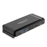 DeLOCK DisplayPort 1.4 KVM Switch, 8K 60Hz, USB 3.2 Gen 1, Audio, KVM-Switch grau/schwarz