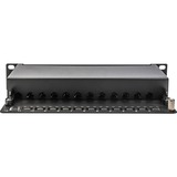 Digitus 10" Patchpanel DN-91612S-EA, 12-Port, Cat.6a schwarz, 1HE, Rack Mount, geschirmt