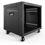 Digitus Universal 19-Zoll Equipment Rack mit Rollen, Rack, Server-Gehäuse schwarz, 8 Höheneinheiten