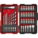 EINHELL Akku-Bohrschrauber TE-CD 18/2 Li +39 rot/schwarz, Li-Ionen Akku 2,5Ah, Koffer, 39-teiliges Bit- und Bohrer-Set