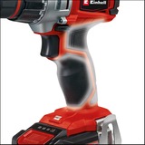 EINHELL Akku-Bohrschrauber TE-CD 18/2 Li +39 rot/schwarz, Li-Ionen Akku 2,5Ah, Koffer, 39-teiliges Bit- und Bohrer-Set